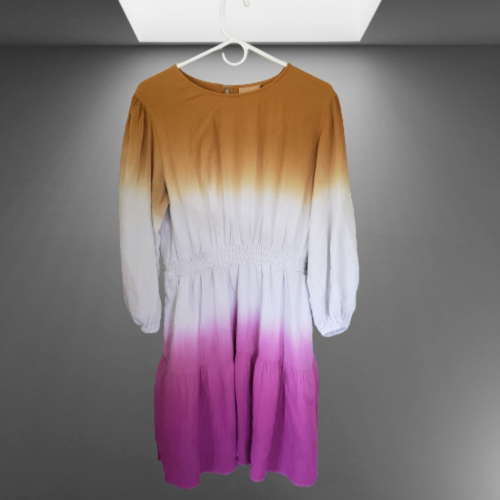 Pink and yellow and white summer dress